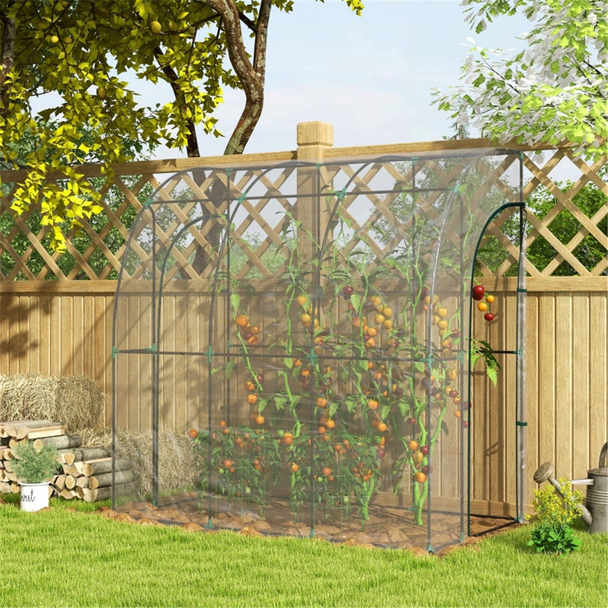 Walk-In Lean to Wall Tunnel Greenhouse