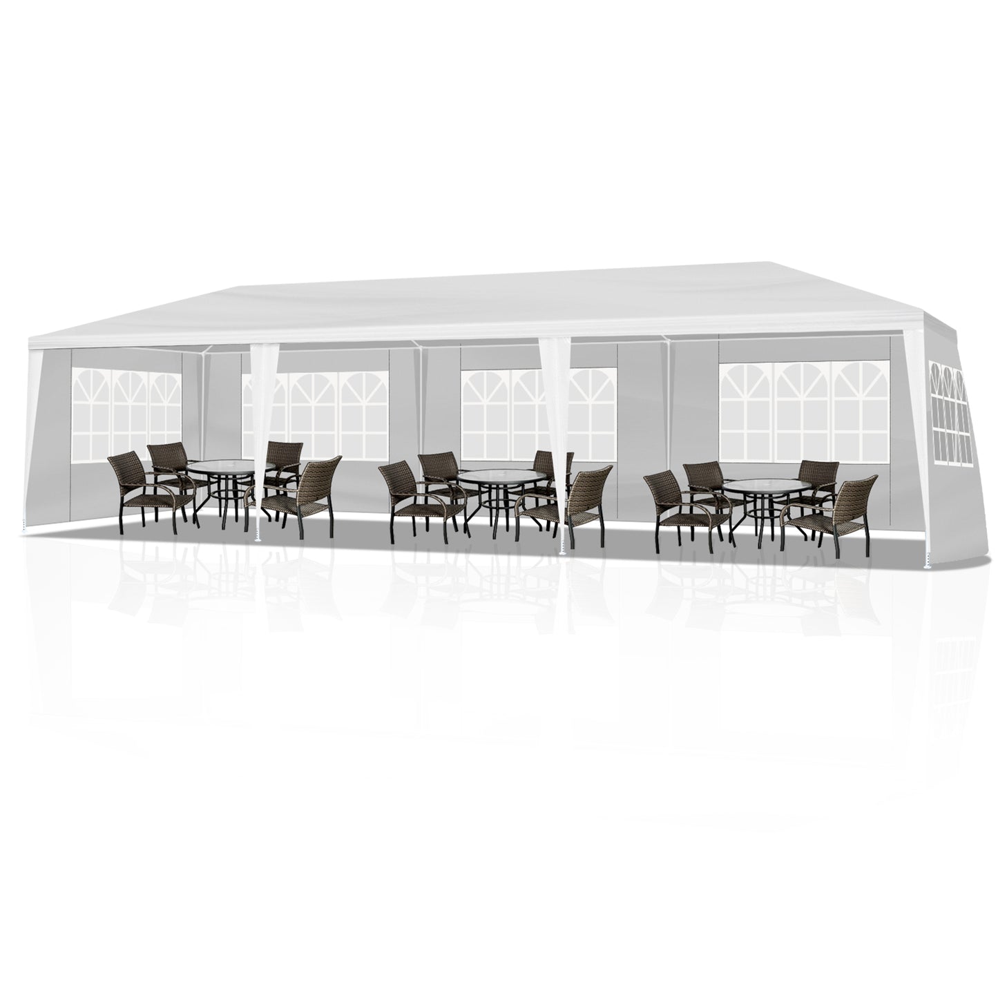3*9m 5-Sided Iron PE Cloth Spiral Pipe Pergola